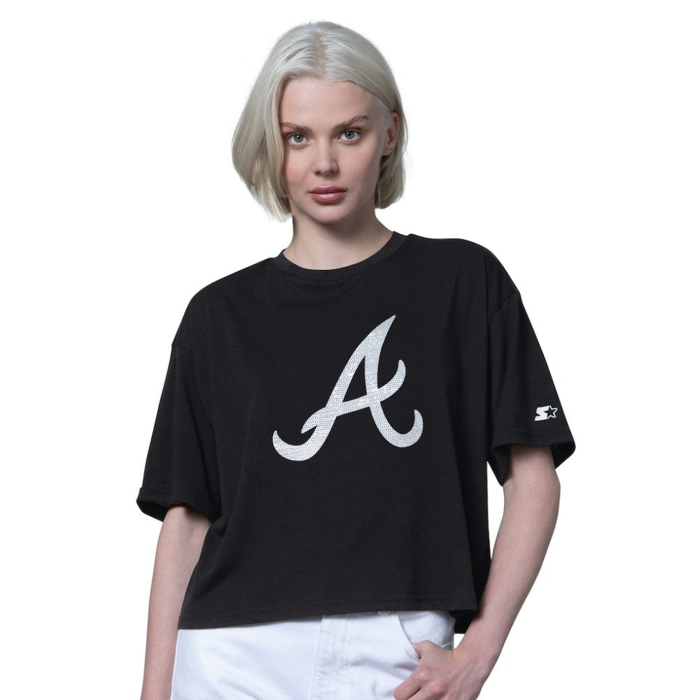 Atlanta Braves Starter Women's Holy Grail Boxy Cropped T-Shirt - MLB