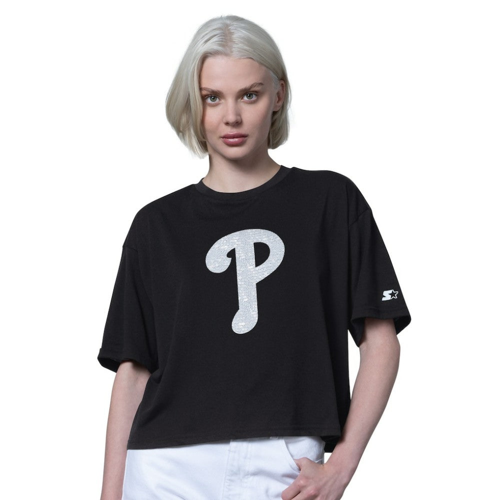 Philadelphia Phillies Starter Women's Holy Grail Boxy Cropped T-Shirt - MLB