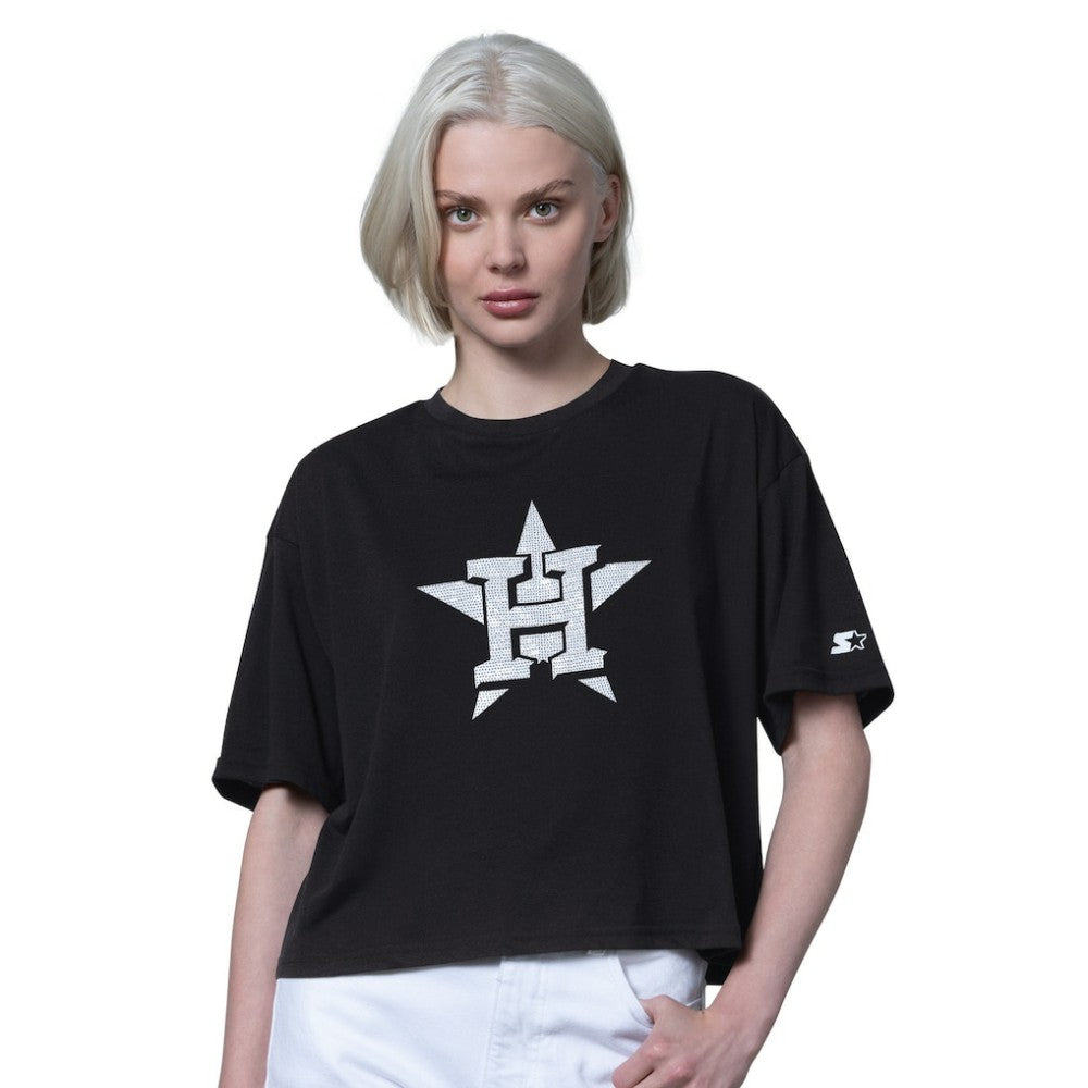 Houston Astros Starter Women's Holy Grail Boxy Cropped T-Shirt - MLB