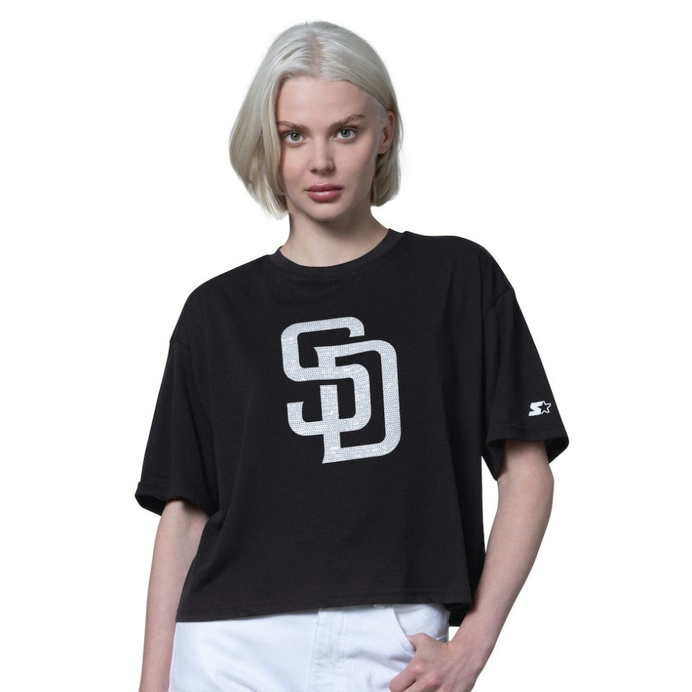 San Diego Padres Starter Women's Holy Grail Boxy Cropped T-Shirt - MLB