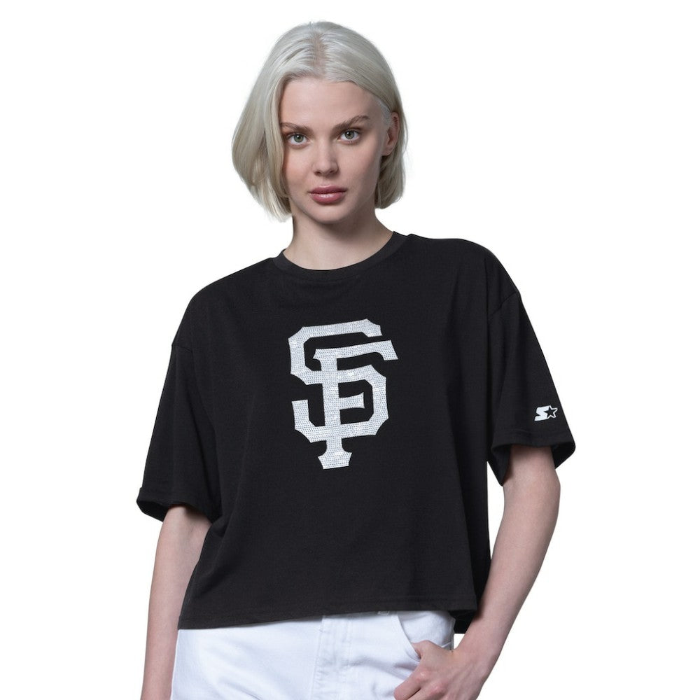 San Francisco Giants Starter Women's Holy Grail Boxy Cropped T-Shirt - MLB