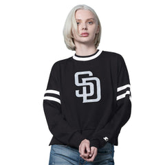San Diego Padres Starter Women's Rally Cropped Drop Shoulder Crewneck Sweatshirt - MLB