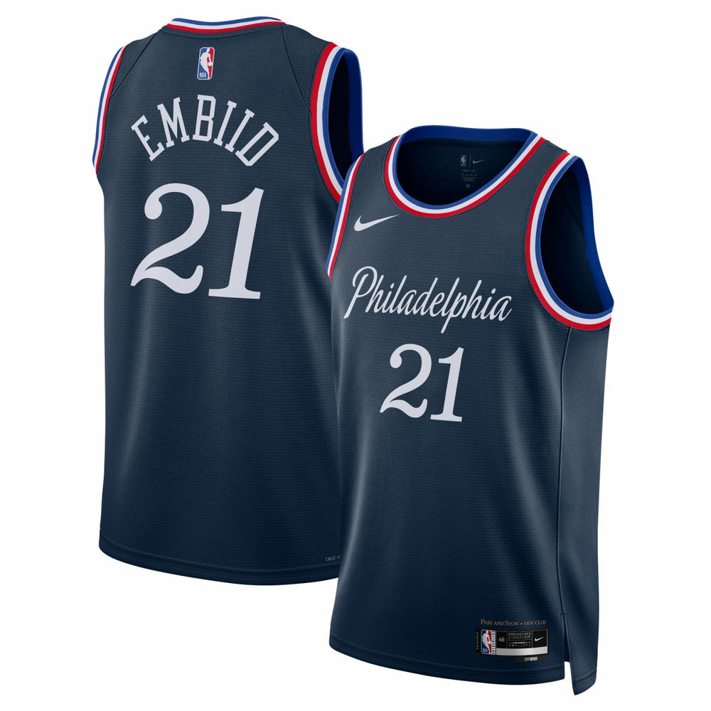 Joel Embiid Philadelphia 76ers Unisex 2025/26 Swingman Jersey Navy City Edition - NBA