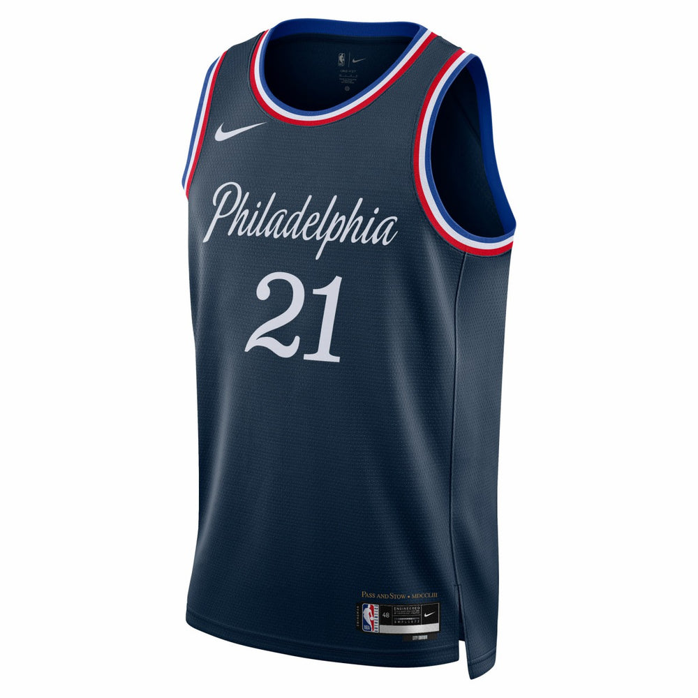 Joel Embiid Philadelphia 76ers Unisex 2025/26 Swingman Jersey Navy City Edition - NBA