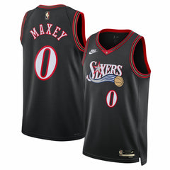 Tyrese Maxey Philadelphia 76ers Unisex Swingman Jersey Classic Edition Black - NBA