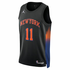 Jalen Brunson New York Knicks Jordan Brand Unisex Swingman Jersey Statement Edition Black - NBA