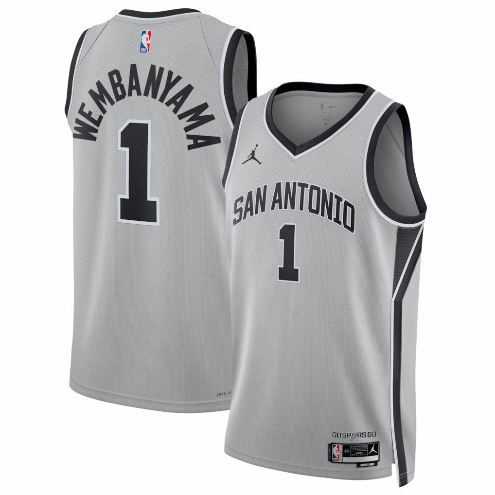 Victor Wembanyama San Antonio Spurs Jordan Brand Unisex Swingman Jersey Statement Edition Silver - NBA