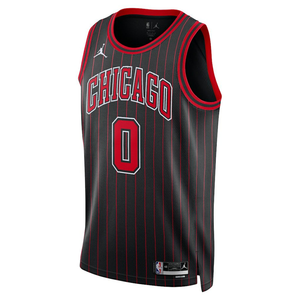 Coby White Chicago Bulls Jordan Brand Unisex Swingman Jersey Statement Editi- Black - NBA