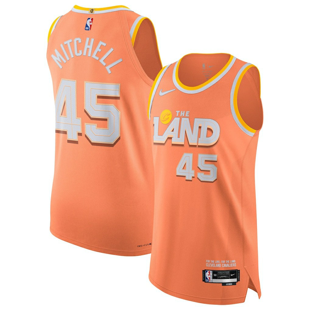Donovan Mitchell Cleveland Cavaliers Unisex 2025/26 Authentic Jersey City Editi- Orange - NBA