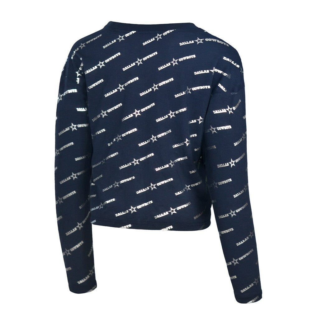 Dallas Cowboys Lauren James Foil Long Sleeve T-Shirt Navy | NFL