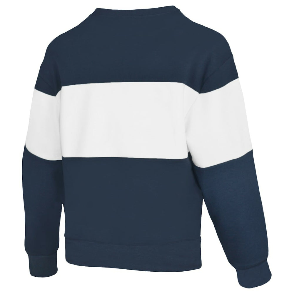 Dallas Cowboys Lauren James Women's Bling Colorblock Terry Sweatshirt Navy | NFL