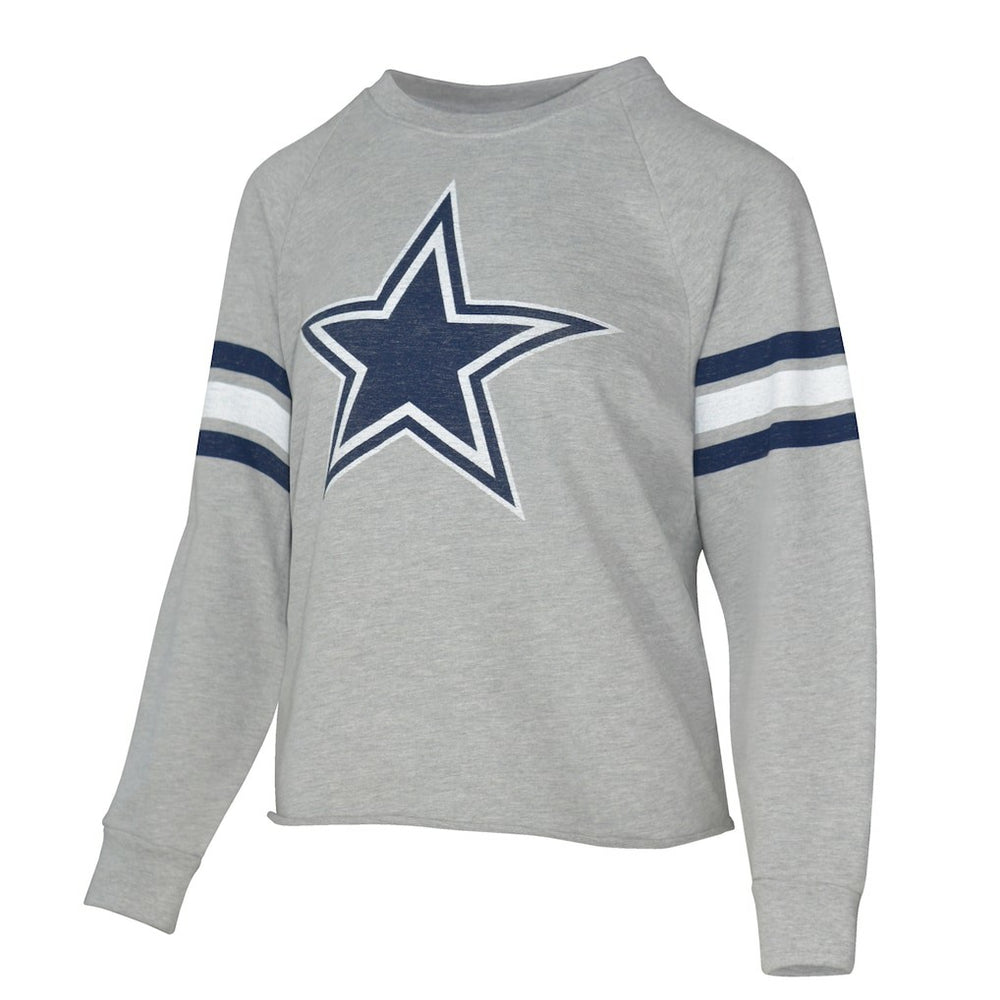 Dallas Cowboys Lauren James Women's Raglan Terry Sweatshirt Gray | NFL