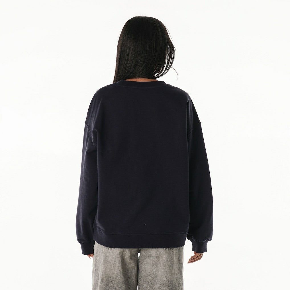 Dallas Cowboys The Wild Collective Women's Rock Crystal Oversized Crewneck Sweatshirt Navy | NFL
