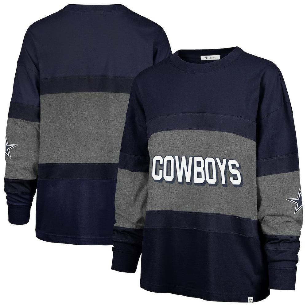 Dallas Cowboys '47 Women's Breezyway Archive Long Sleeve T-Shirt Navy | 47 brand