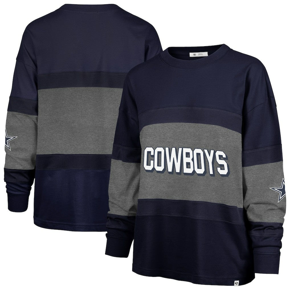 Dallas Cowboys '47 Women's Breezyway Archive Long Sleeve T-Shirt Navy | 47 brand