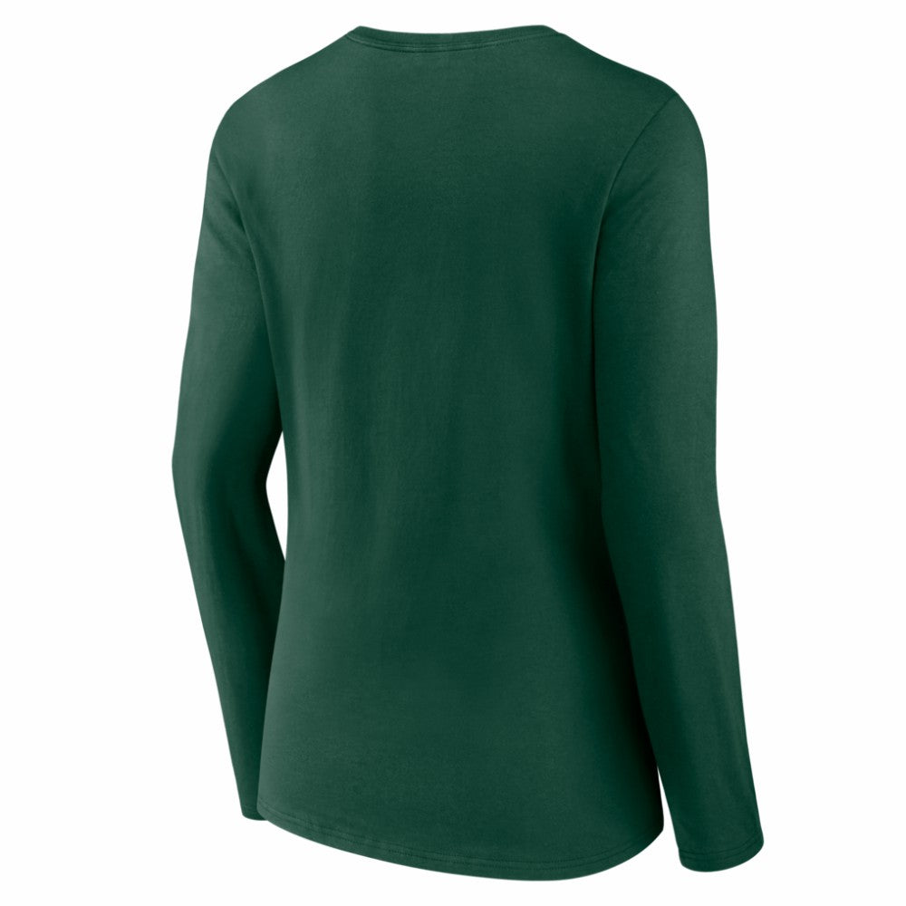 Athletics Women's Logo Long Sleeve V-Neck T-Shirt - MLB
