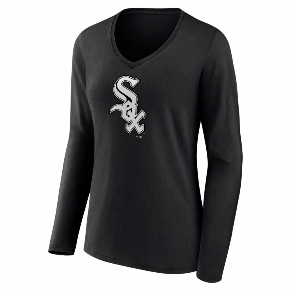 Chicago White Sox Women's Logo Long Sleeve V-Neck T-Shirt - MLB