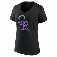Colorado Rockies Women's Logo V-Neck T-Shirt - MLB