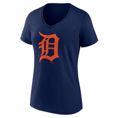 Detroit Tigers Women's Logo V-Neck T-Shirt - MLB