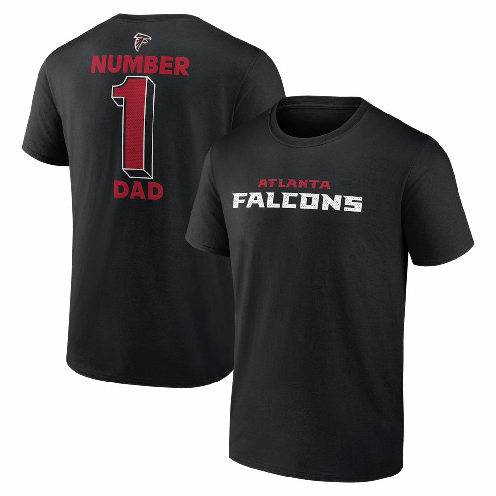 Atlanta Falcons #1 Dad Jersey T-Shirt Black | NFL