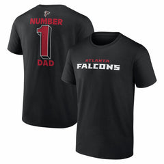 Atlanta Falcons #1 Dad Jersey T-Shirt Black | NFL