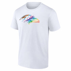 Baltimore Ravens Logo Pride T-Shirt White | NFL