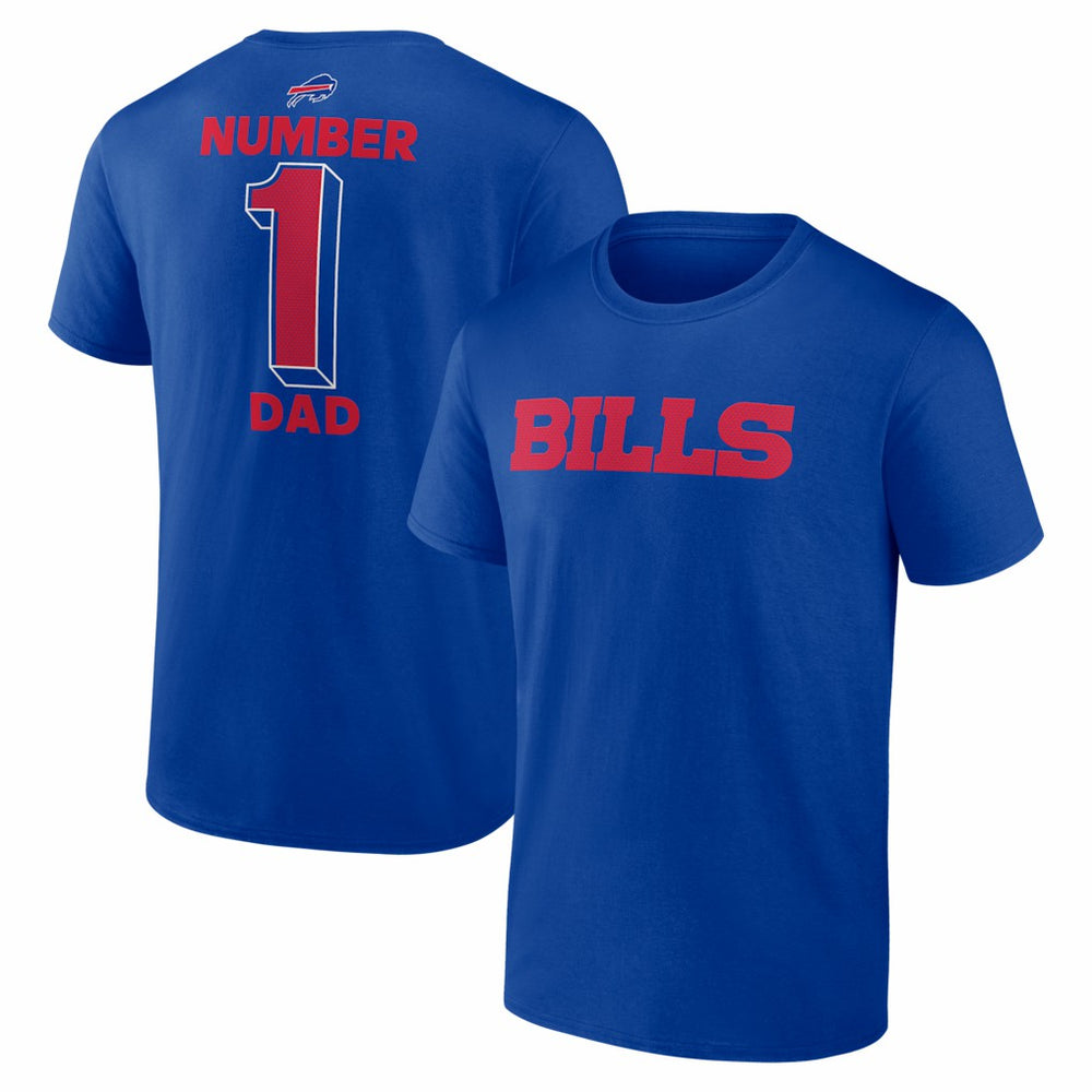 Buffalo Bills #1 Dad Jersey T-Shirt Royal | NFL