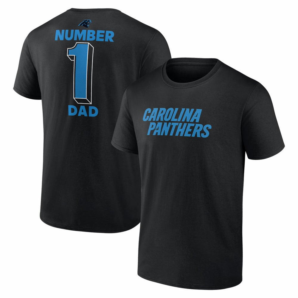 Carolina Panthers #1 Dad Jersey T-Shirt Black | NFL