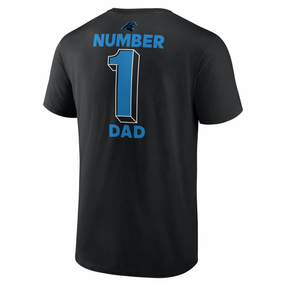 Carolina Panthers #1 Dad Jersey T-Shirt Black | NFL