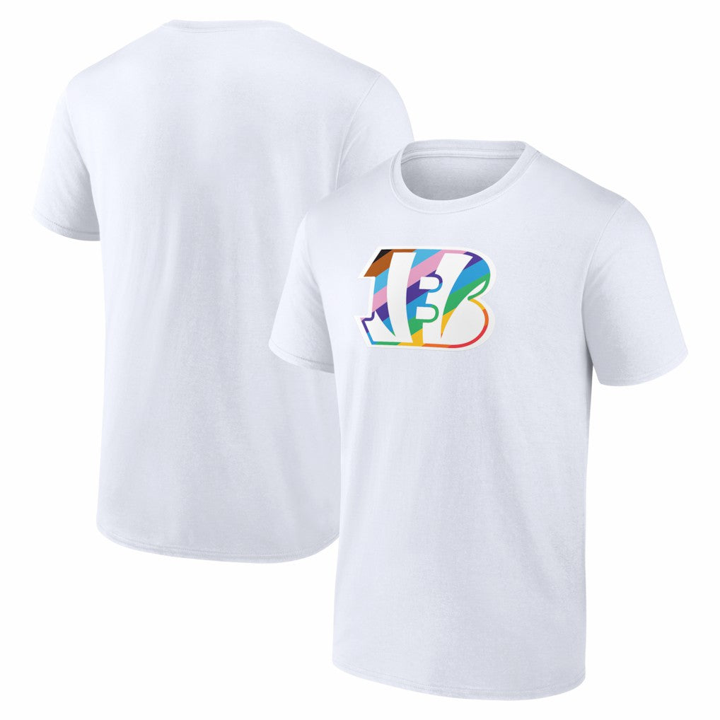 Cincinnati Bengals Logo Pride T-Shirt White | NFL