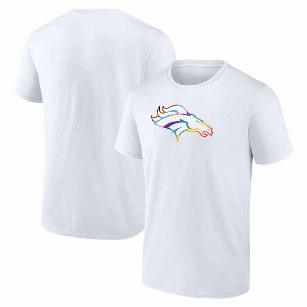 Denver Broncos Logo Pride T-Shirt White | NFL