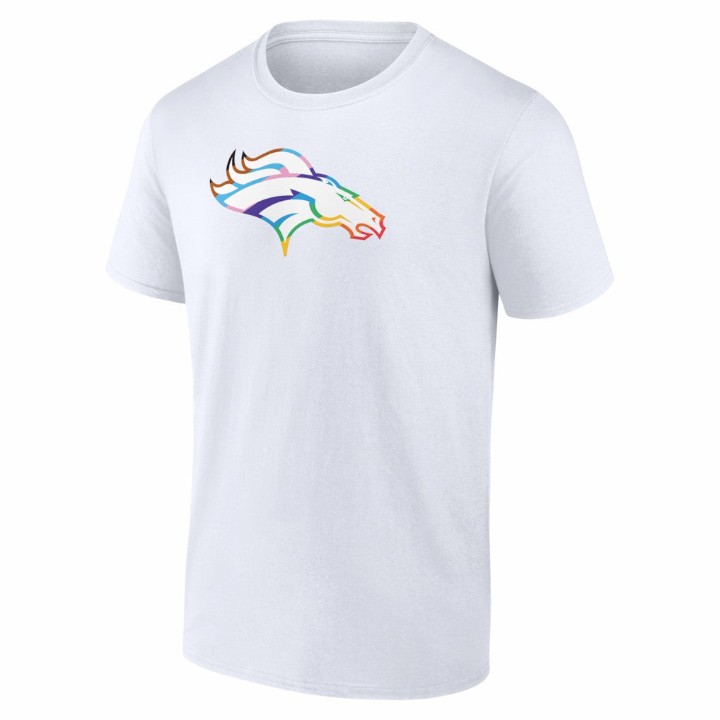 Denver Broncos Logo Pride T-Shirt White | NFL