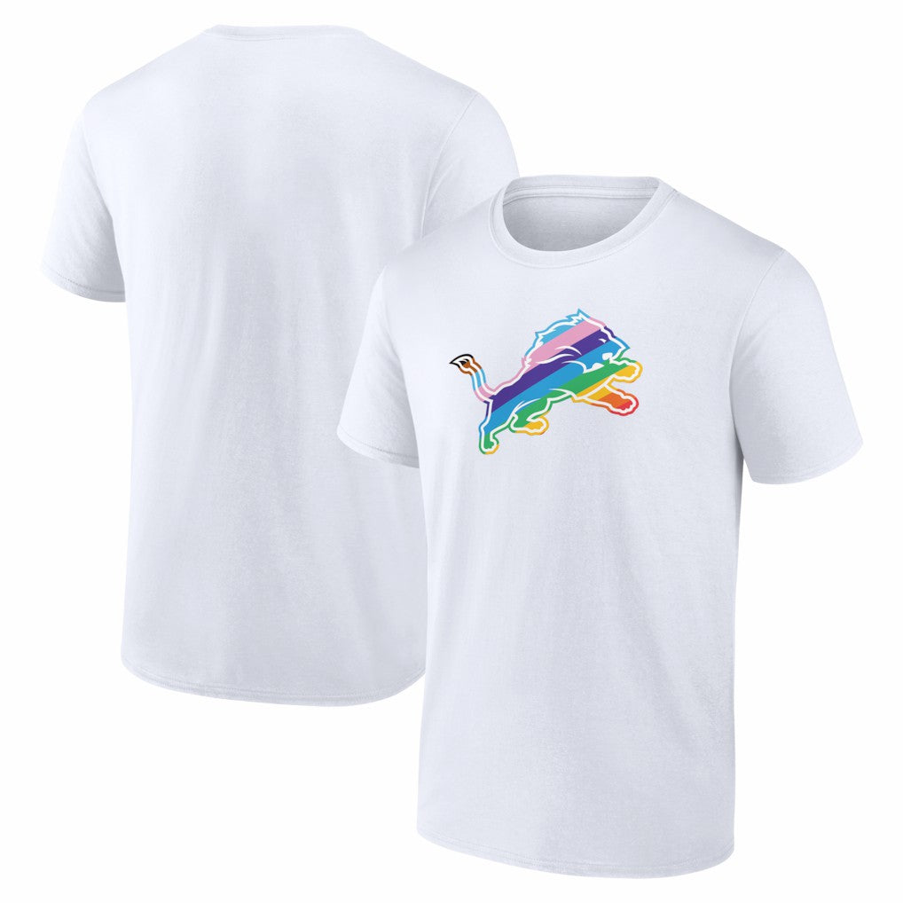 Detroit Lions Logo Pride T-Shirt White | NFL