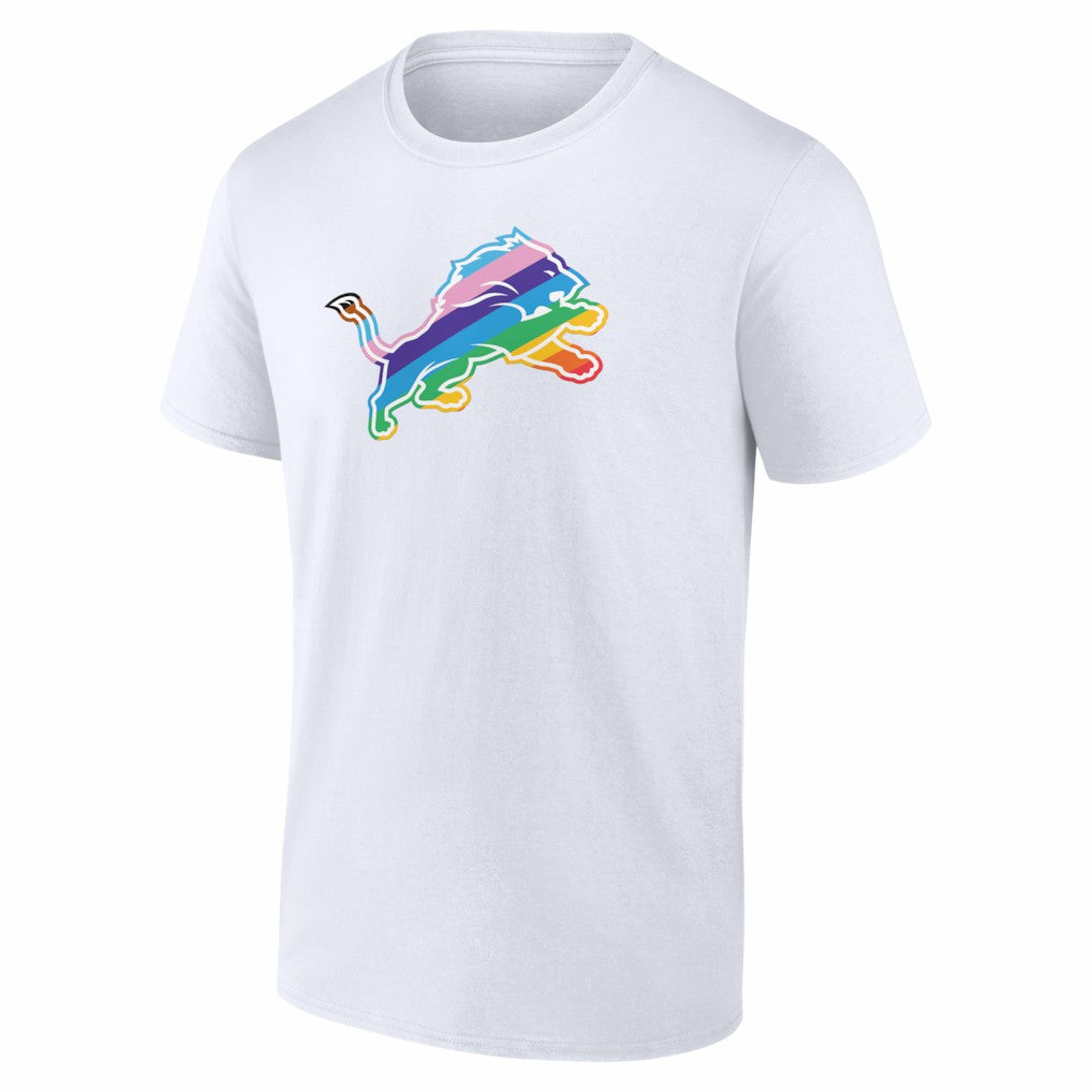 Detroit Lions Logo Pride T-Shirt White | NFL