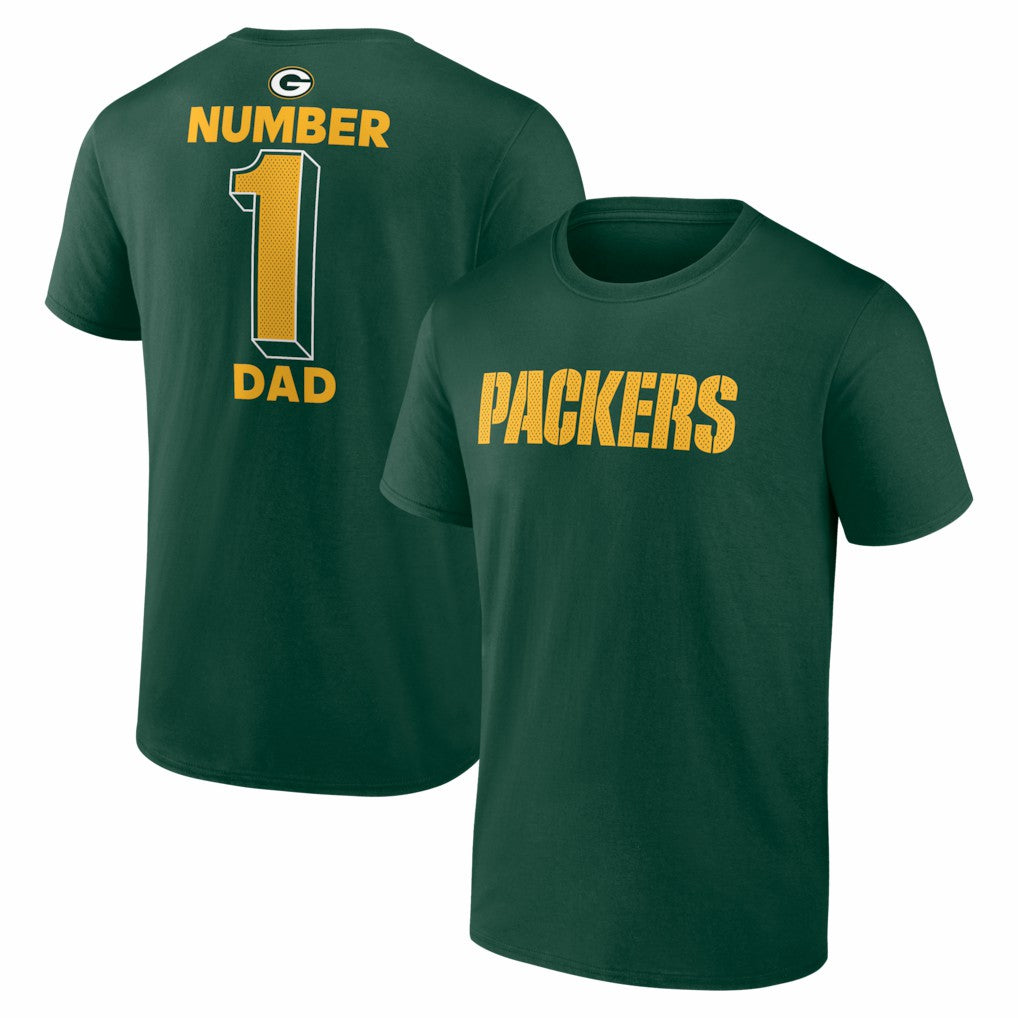Green Bay Packers #1 Dad Jersey T-Shirt Green | NFL