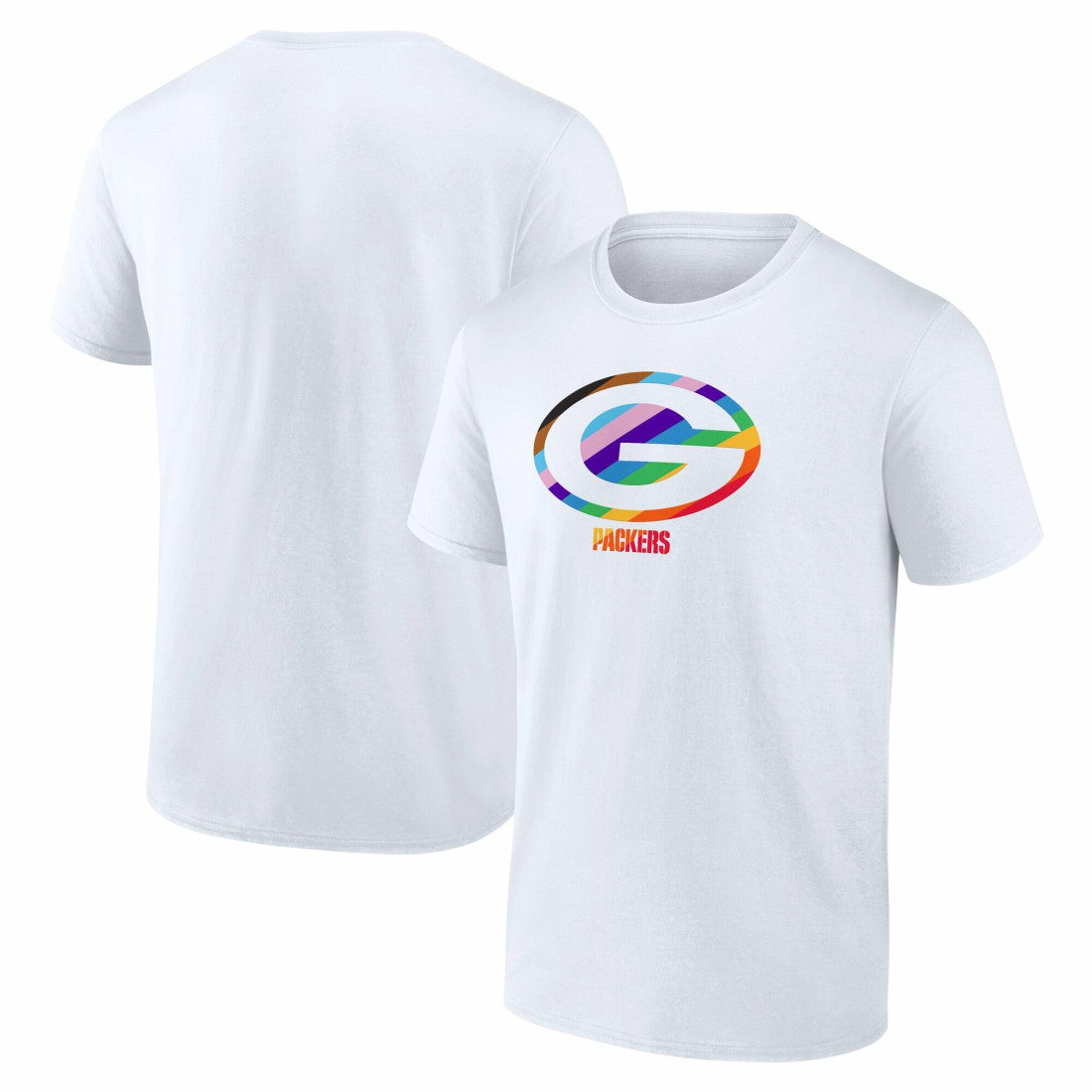 Green Bay Packers Logo Pride T-Shirt White | NFL