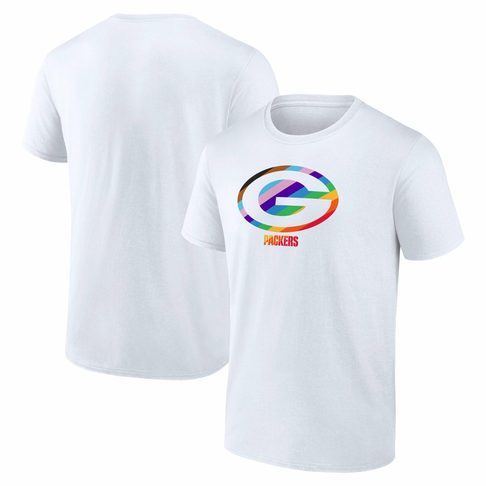 Green Bay Packers Logo Pride T-Shirt White | NFL