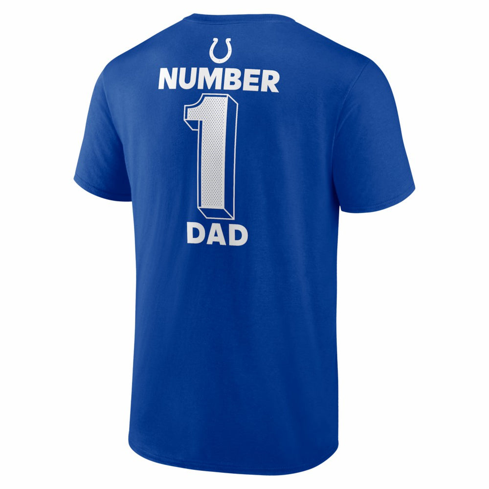 Indianapolis Colts #1 Dad Jersey T-Shirt Royal | NFL