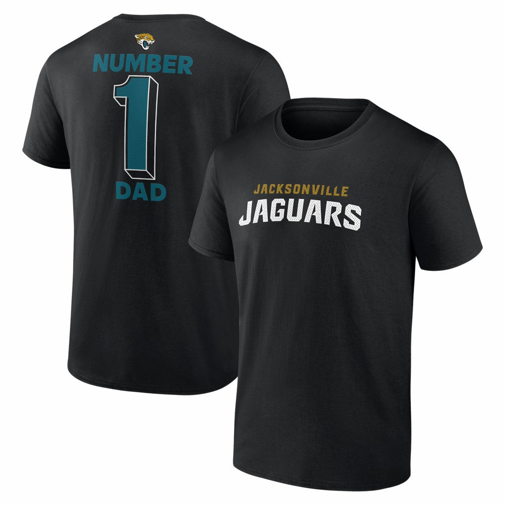 Jacksonville Jaguars #1 Dad Jersey T-Shirt Black | NFL