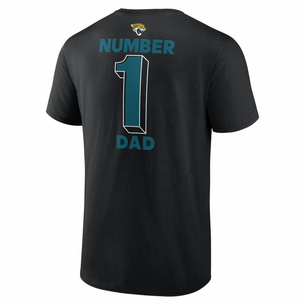 Jacksonville Jaguars #1 Dad Jersey T-Shirt Black | NFL