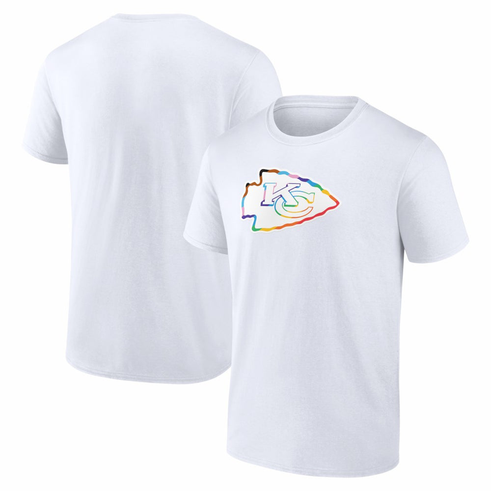 Kansas City Chiefs Logo Pride T-Shirt White | NFL