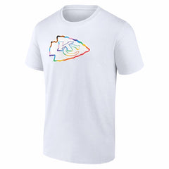 Kansas City Chiefs Logo Pride T-Shirt White | NFL