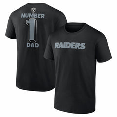 Las Vegas Raiders #1 Dad Jersey T-Shirt Black | NFL