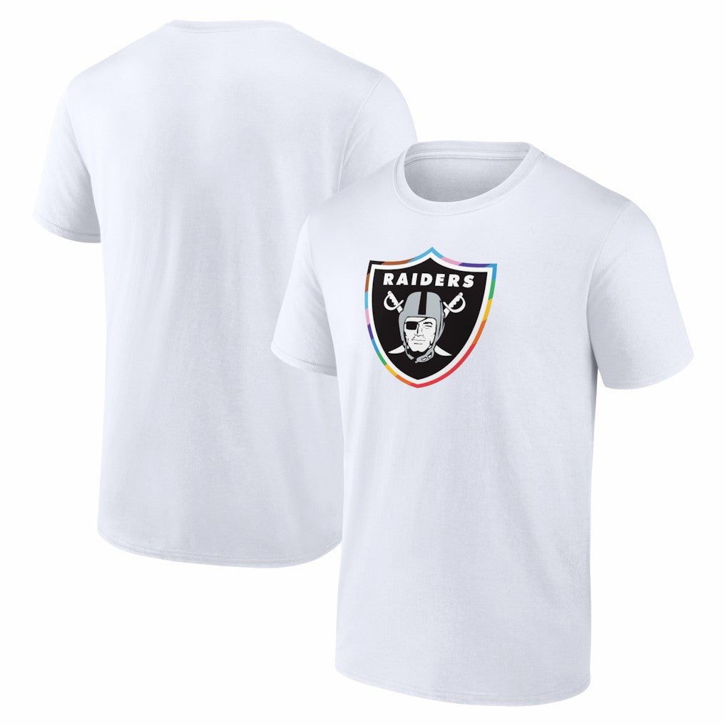 Las Vegas Raiders Logo Pride T-Shirt White | NFL