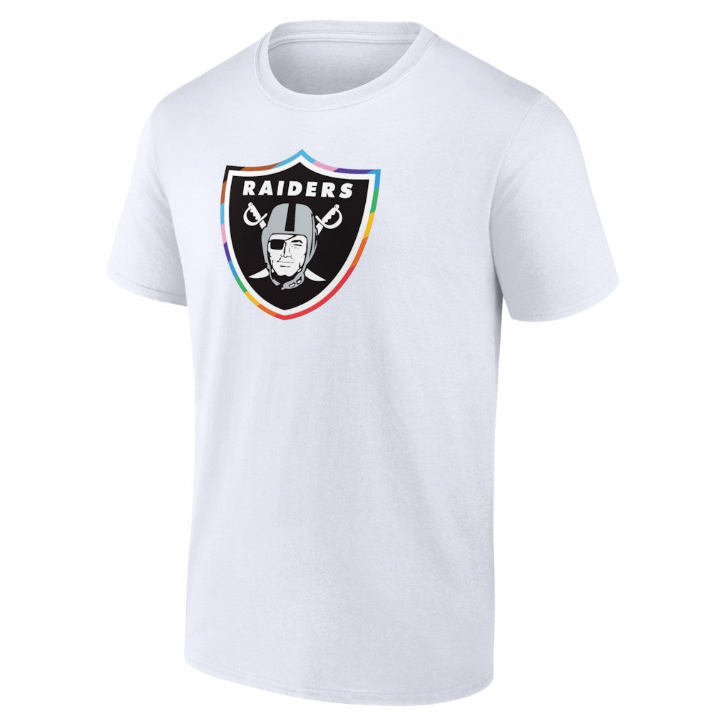 Las Vegas Raiders Logo Pride T-Shirt White | NFL