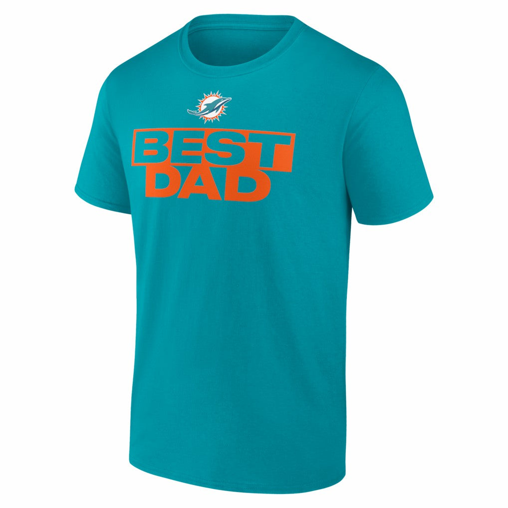 Miami Dolphins Greatest Dad T-Shirt Aqua | NFL