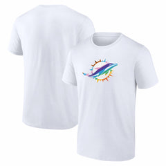 Miami Dolphins Logo Pride T-Shirt White | NFL
