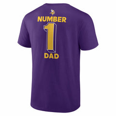 Minnesota Vikings #1 Dad Jersey T-Shirt Purple | NFL