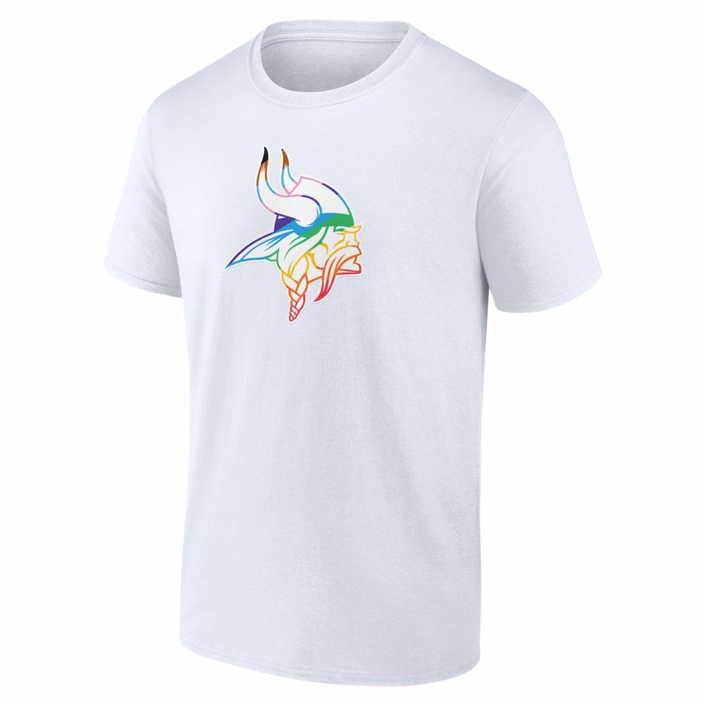 Minnesota Vikings Logo Pride T-Shirt White | NFL