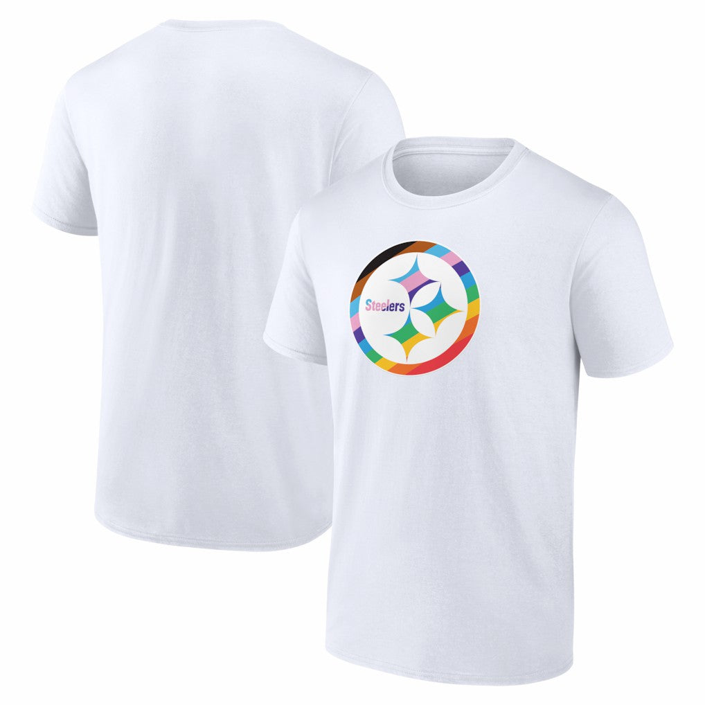 Pittsburgh Steelers Logo Pride T-Shirt White | NFL